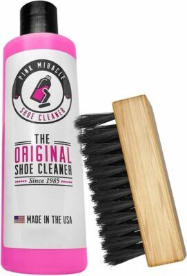 Tops among the best suede shoe cleaners: Pink Miracle Shoe Cleaner Kit