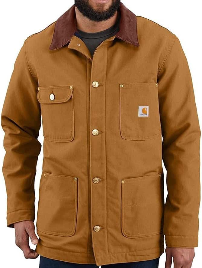 Carhartt Loose Fit Firm Duck Blanket-Lined Chore Coat