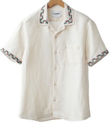 Corridor Hamsa Floral Linen Shirt