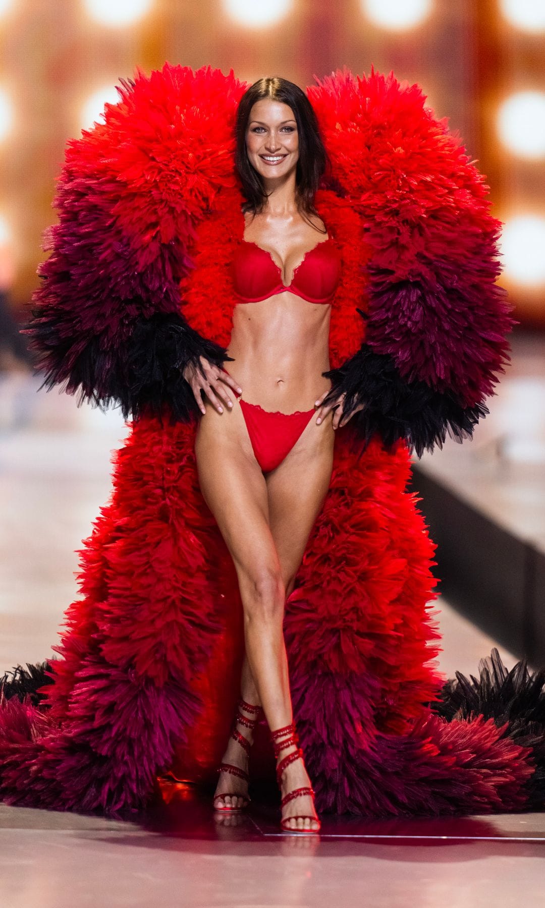 Bella Hadid walks the runway during the Victoria's Secret Fashion Show 2024