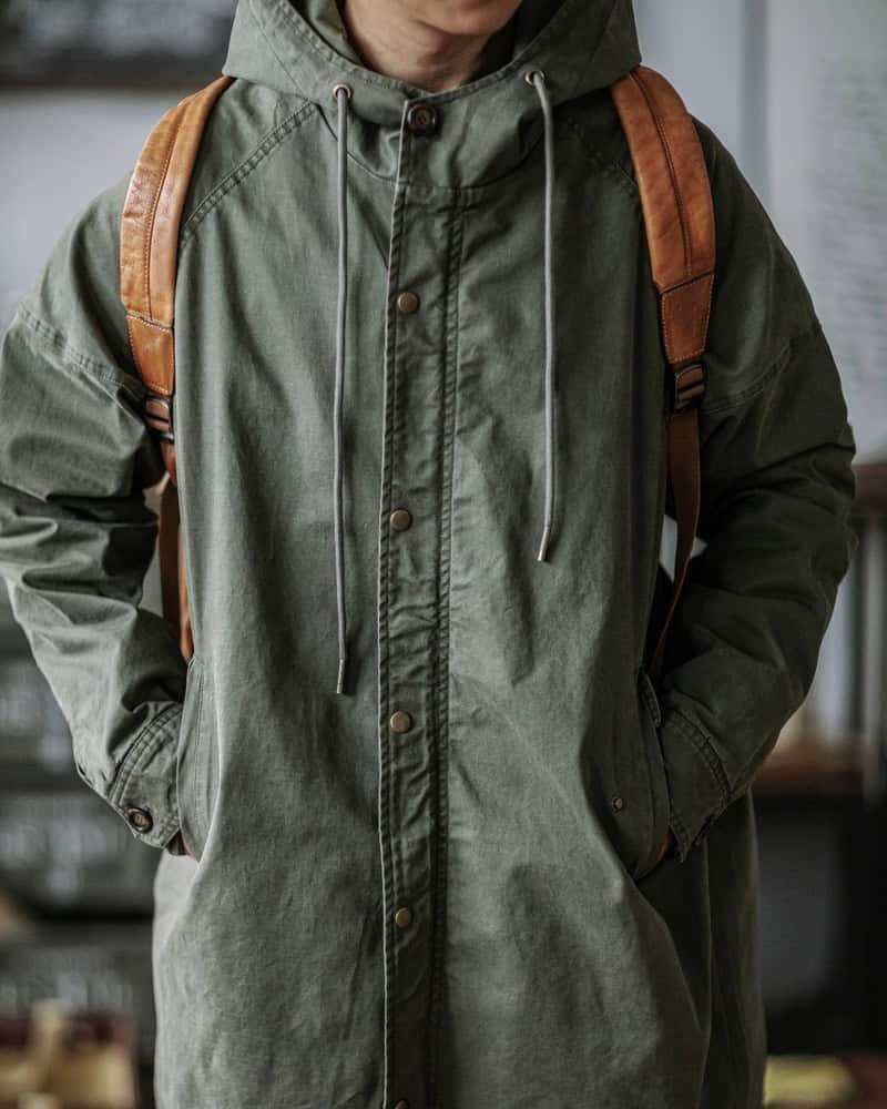 man wearing the M-1951 fishtail parka