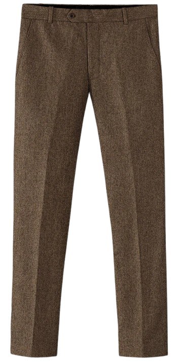 Studio Suits Herringbone Tweed Pants