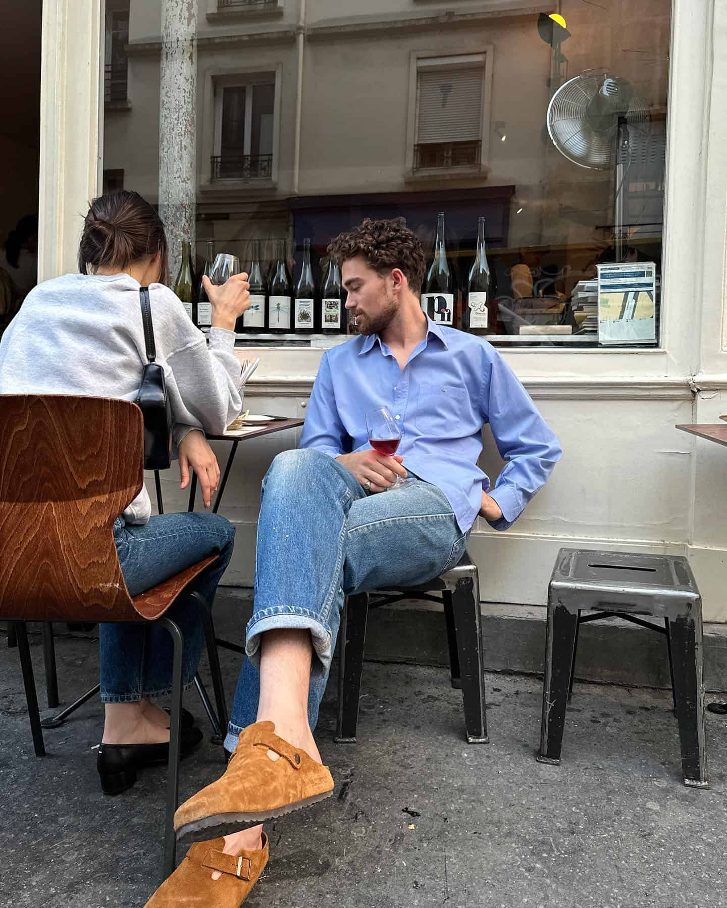 couple enjoying a glass of wine