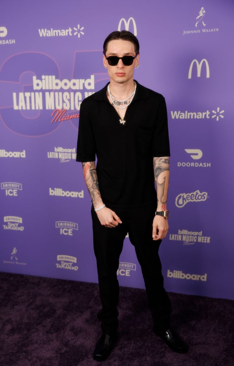 Peso Pluma during Billboard Latin Music Week at the Fillmore Miami Beach on October 15, 2024, in Miami Beach, Florida. (Photo by Christopher Polk/Billboard via Getty Images)