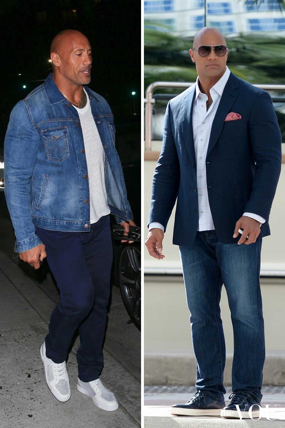 Dwayne The Rock Johnson Trapezoid Body Shape Casual style