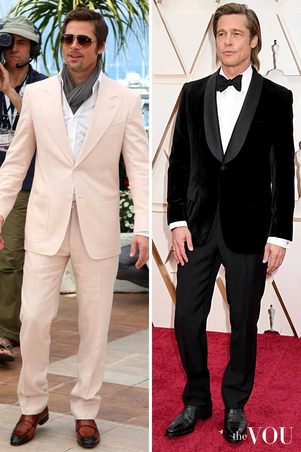 Brad Pitt Trapezoid Body Shape Formal Style