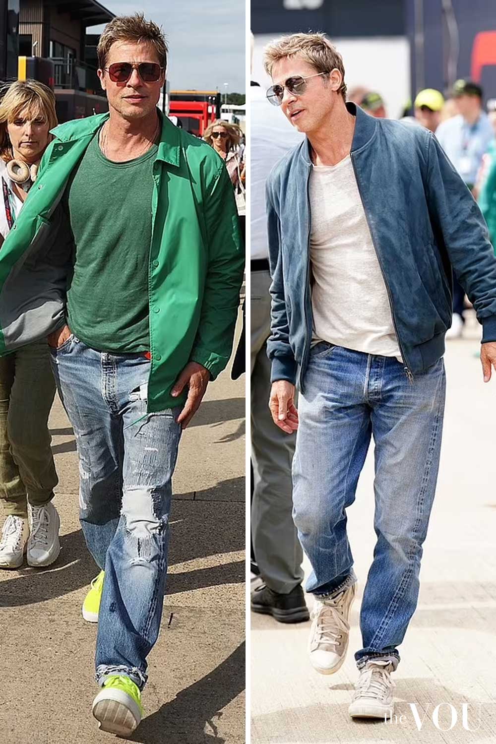 Brad Pitt Trapezoid Body Casual Style