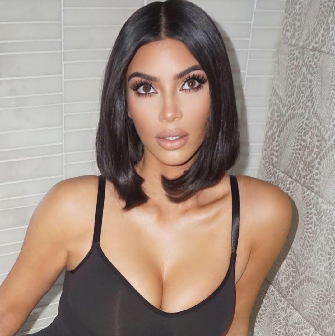 doll bob haircut kim kardashian