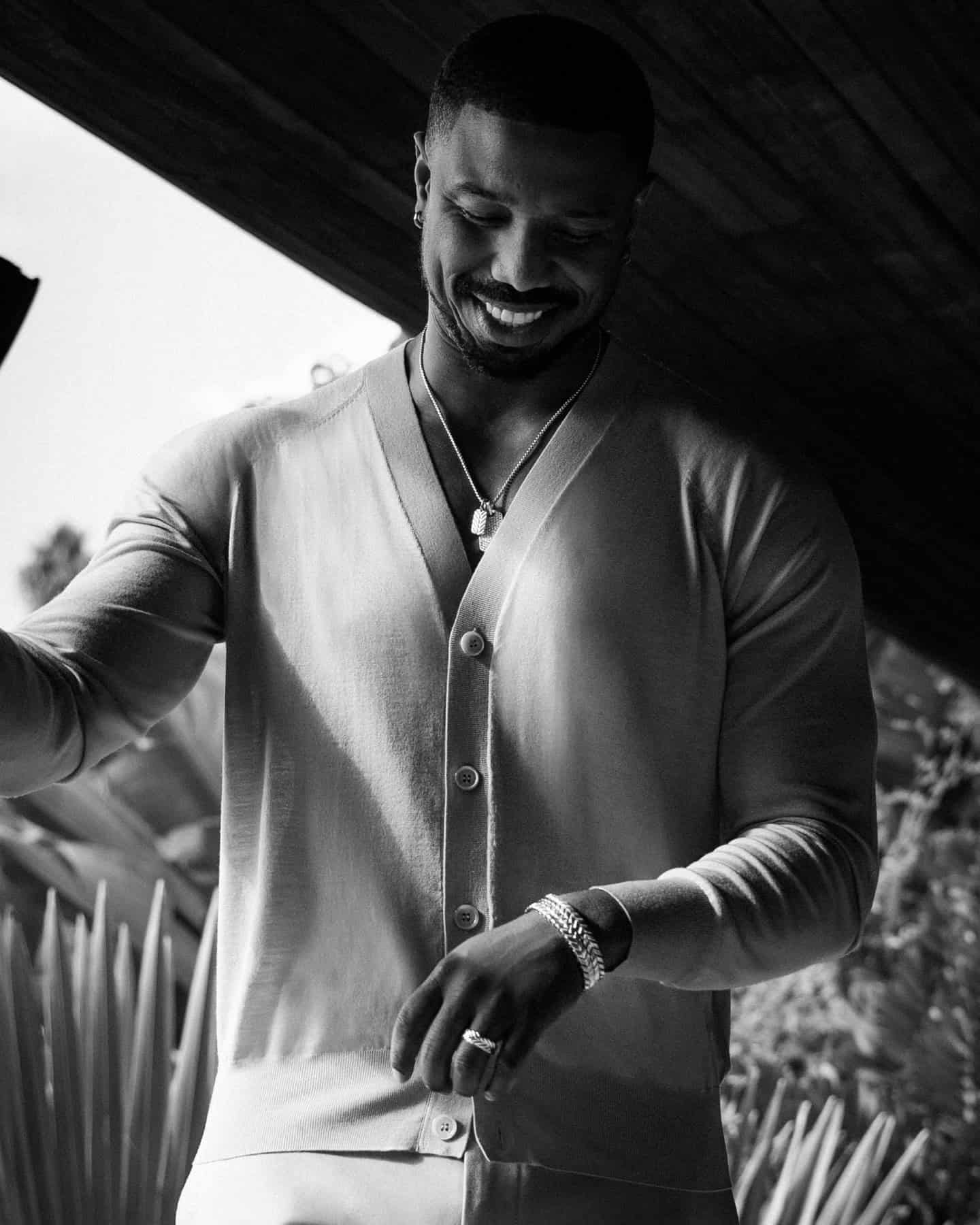 Best jewelry brands for men: michael b. jordan wearing a set of jewelry by david yurman