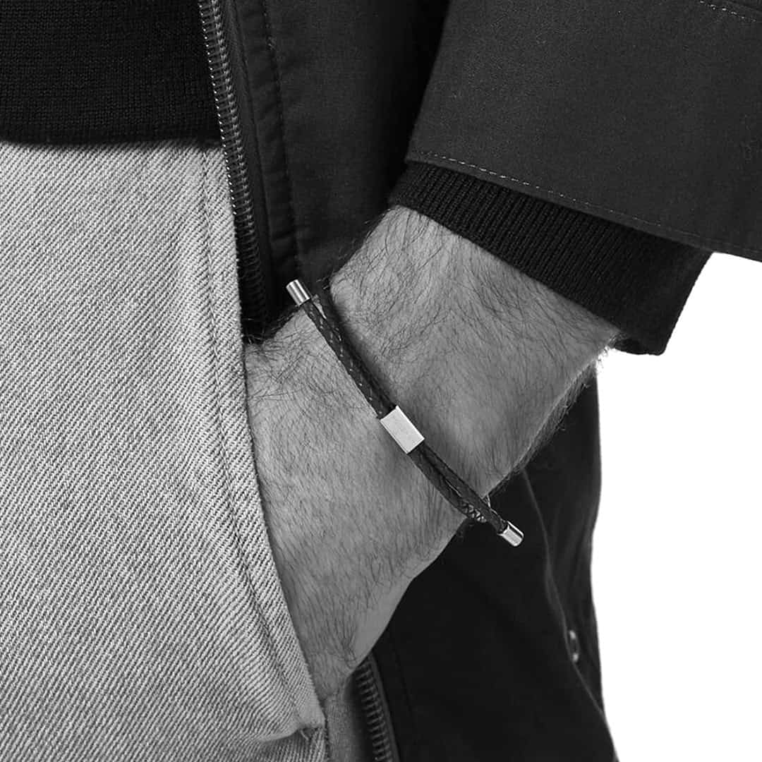 man wearing the stefano bracelet by roderer