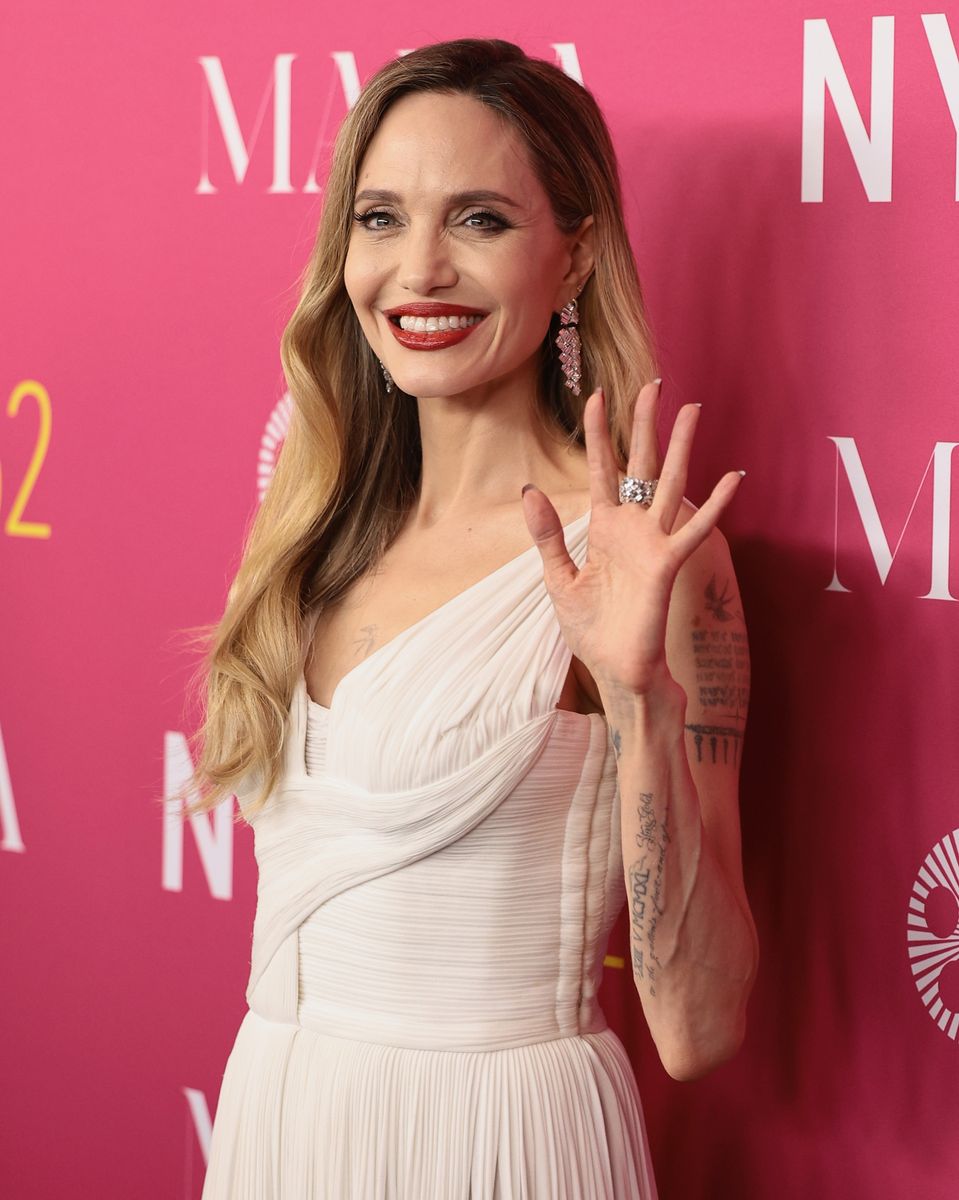 Angelina Jolie attends the "Maria" screening during the 62nd New York Film Festival at Alice Tully Hall, Lincoln Center 