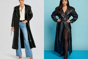 Demi Lovato's Retrofête Knightley Leather Trench Coat