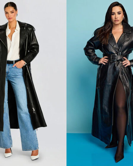 Demi Lovato's Retrofête Knightley Leather Trench Coat