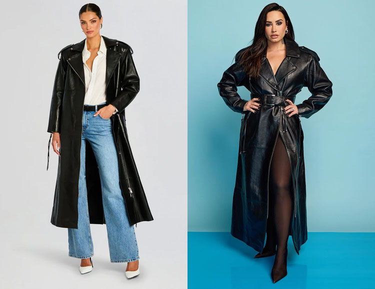 Demi Lovato's Retrofête Knightley Leather Trench Coat