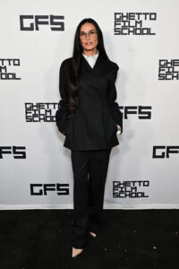 Demi Moore love of suits continued at the GFS Fall Benefit