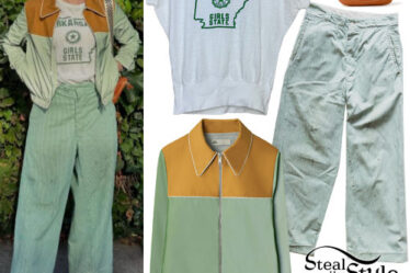 Emma Roberts: Mint Jacket and Pants