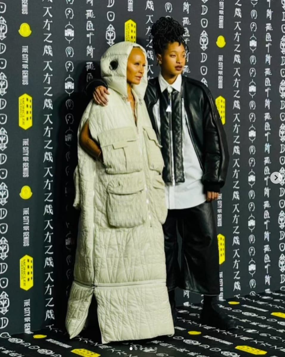 Jada Pinkett Smith supports Willow Smith's new career as a fashion designer for Moncler