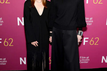 Julianne Moore and Tilda Swinton attends the "The Room Next Door" premiere during the 62nd New York Film Festival