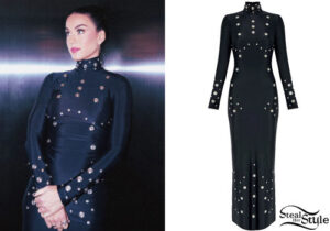 Katy Perry: Black Embellished Dress