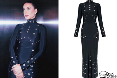 Katy Perry: Black Embellished Dress