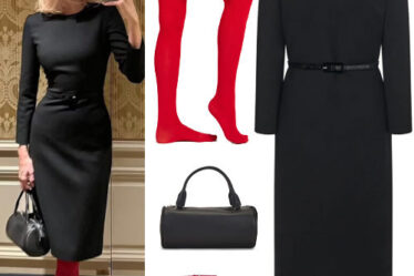 Kendall Jenner: Black Dress, Red Shoes