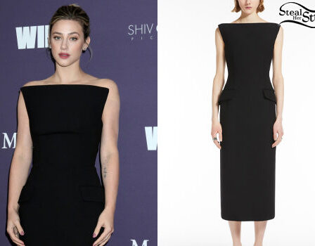 Lili Reinhart: Black Midi Dress