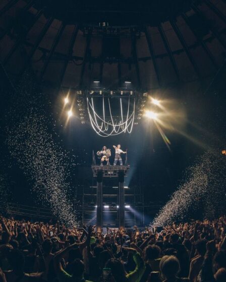 Charli xcx and Troye Sivan perform during the sold-out 'Sweat' tour