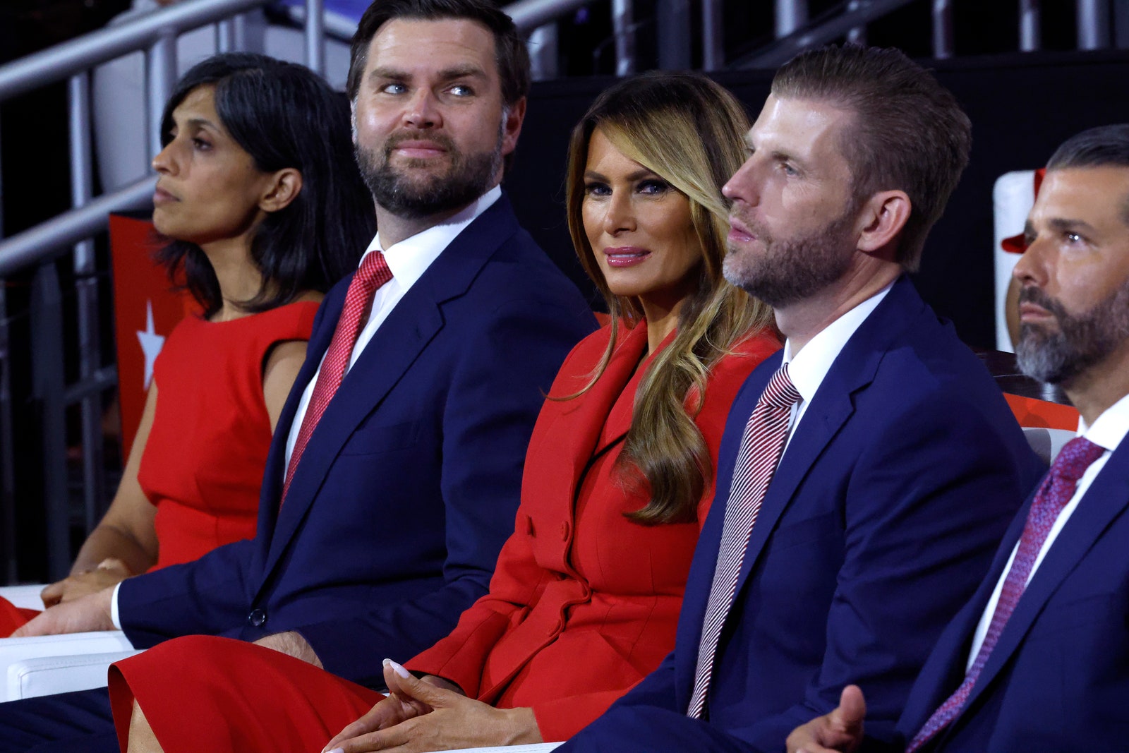 JD Vance Eric Trump Donald Trump Jr. Melania Trump