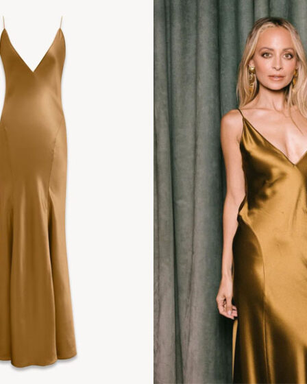 Nicole Richie's Saint Laurent Saint V-Neck Dress