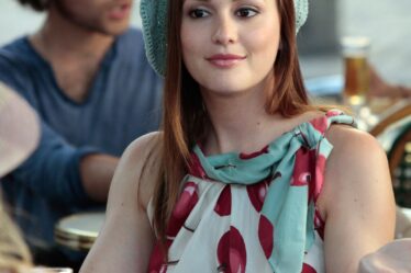 Image may contain Leighton Meester Face Head Person Photography Portrait Happy Smile Cup Child Clothing and Hat