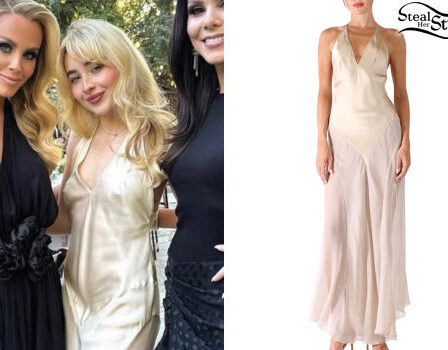 Sabrina Carpenter: Ivory Maxi Dress