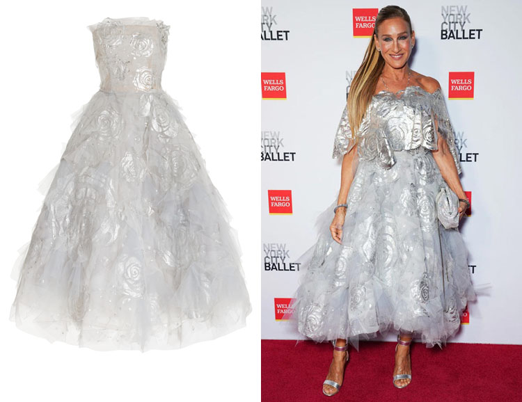 Sarah Jessica Parker's Oscar de la Renta Embroidered Tulle Gown