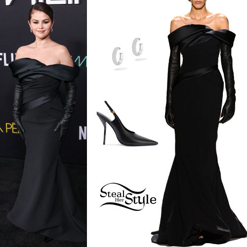 Selena Gomez: Black Gown and Pumps