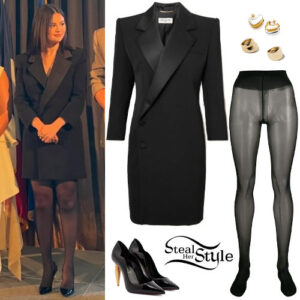 Selena Gomez: Blazer Dress, Black Pumps