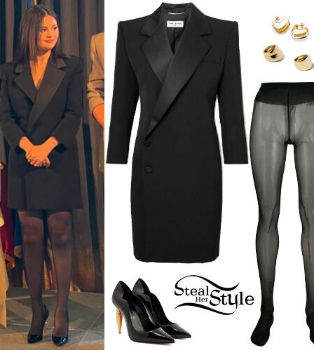 Selena Gomez: Blazer Dress, Black Pumps