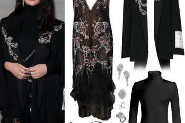 Selena Gomez: Embroidered Dress and Jacket