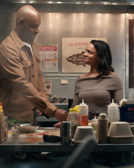 Kandyse McClure Colin Lawrence Virgin River ketchup bottle