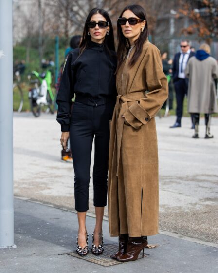 The suede trench at Milan Fashion Week.