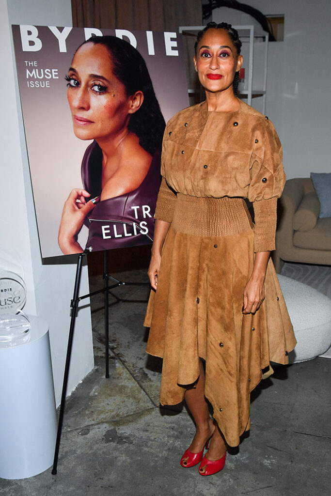 Tracee Ellis Ross Wore Nicklas Skovgaard To The Byrdie Beauty Lab Opening Party 