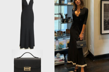 Victoria Beckham's Victoria Beckham Plunging Gown & Bag