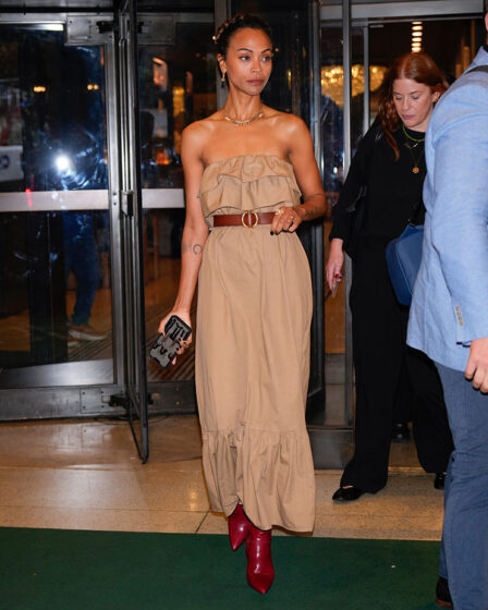 Zoe Saldana Wore Saint Laurent Promoting ‘Emilia Perez’