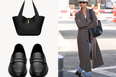 Zoe Saldana's Saint Laurent Le 5 À 7 Béa Bag & Le Loafer Penny Slippers