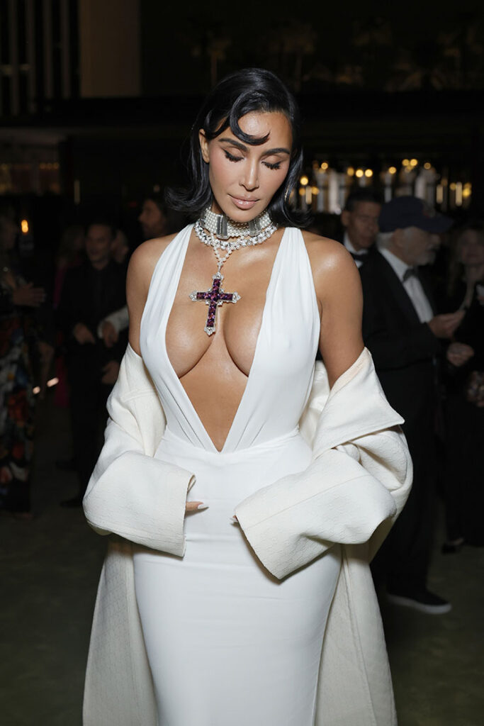 Kim Kardashian, wearing Gucci, attends the 2024 LACMA Art+Film Gala,