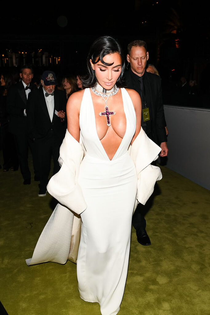 Kim Kardashian, wearing Gucci, attends the 2024 LACMA Art+Film Gala
