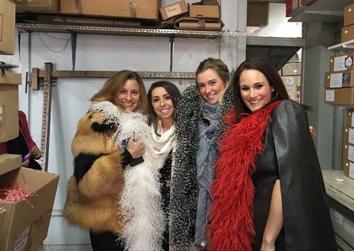 fashion design materials KOKET Team in Couture Feather Boas Behind the Scenes at Ets Legeron