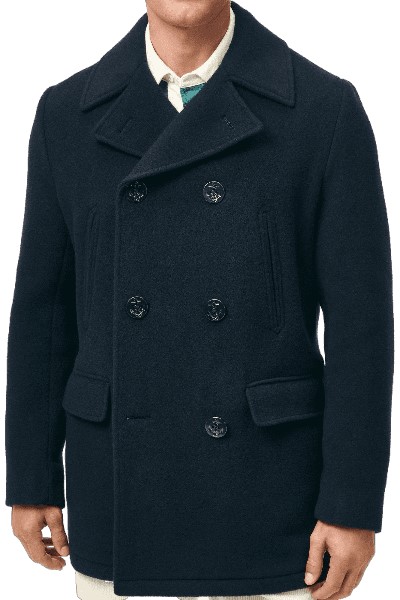 Brooks Brothers Men's Wool Classic Pea Coat