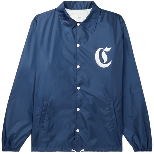 Celine Homme Logo-Print Shell Coach Jacket