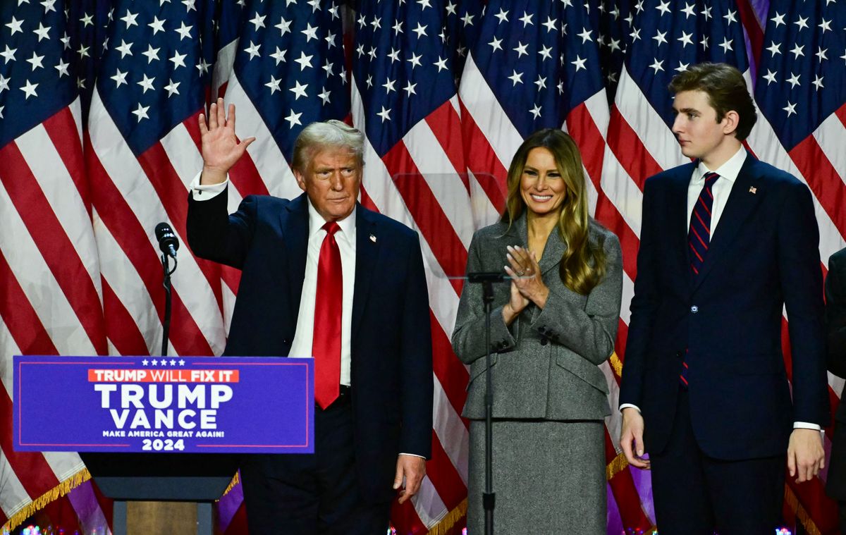 Donald Trump, Melania Trump and Barron Trump 