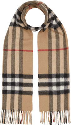 Burberry Giant Check Cashmere Scarf