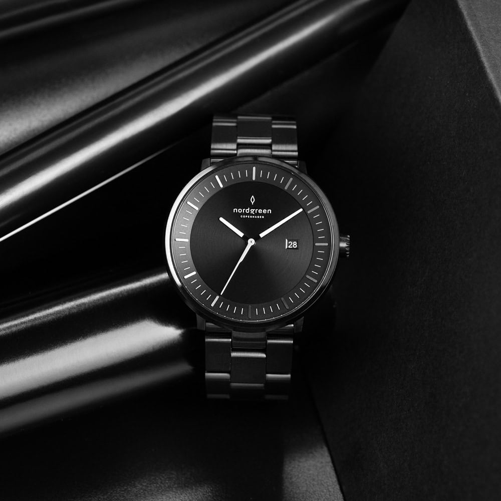 the all-black philosophers watch by Nordgreen